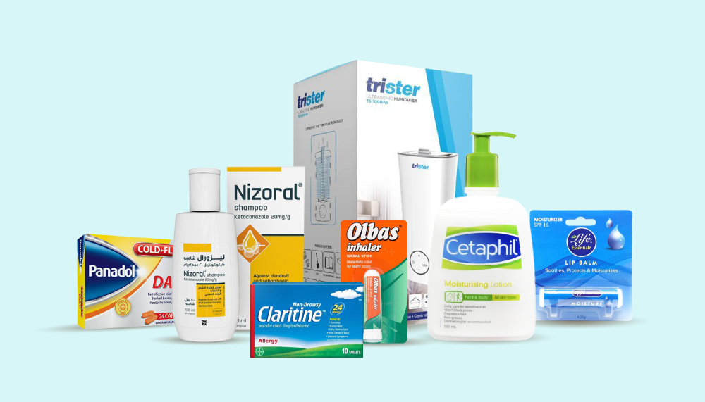 Life Pharmacy banner with products